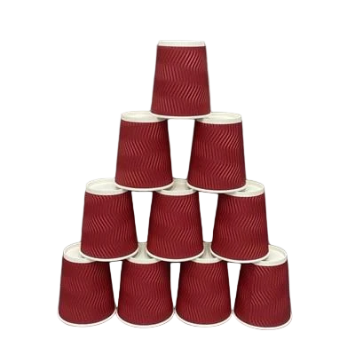 Ripple Wall 12oz Paper Cup With Lids