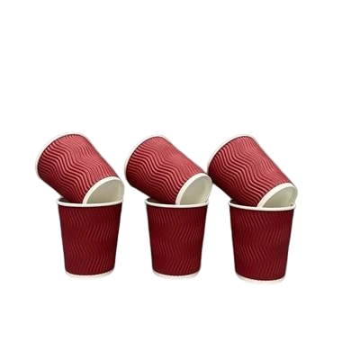 Ripple Wall 12oz Paper Cup With Lids