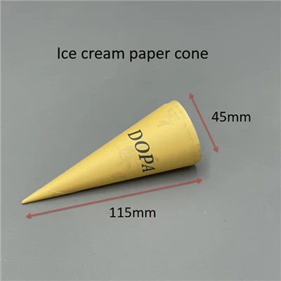 Kerucut kertas icecream tersuai